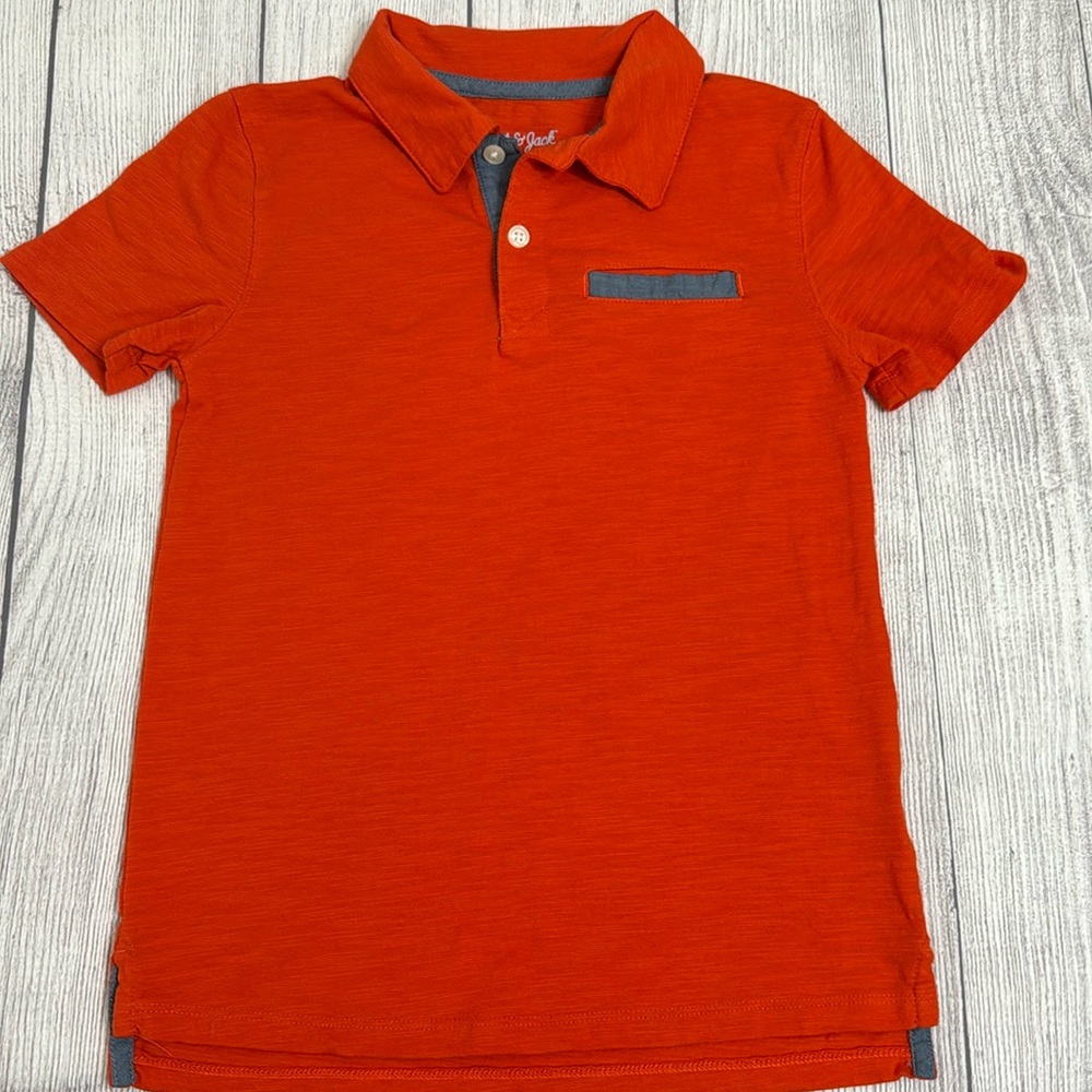 Cat & Jack Boys Orange Polo Shirt